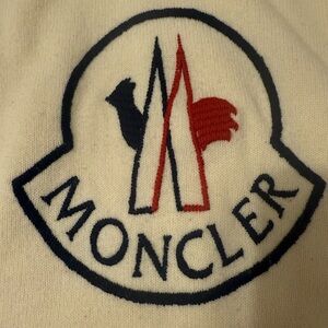 Moncler Cream Sweater with Logo